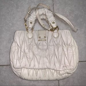 Miu Miu 866513 Leather Beige/Mauve Quilt